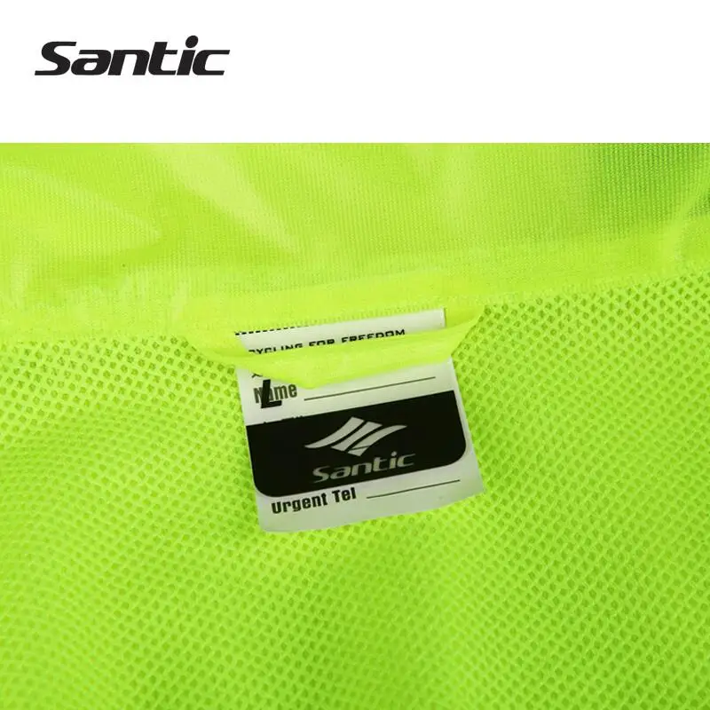 

Santic Waterproof Cycling Jackets Raincoat UPF30+ Windproof Breathable Bicycle Bike Rain Jacket Hooded Cycling Clothing Green