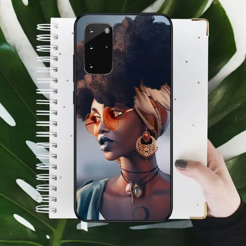 

African Girl Art fashion Phone Case For Samsung S6 S7 edge S8 S9 S10 e plus A10 A50 A70 note8 J7 2017