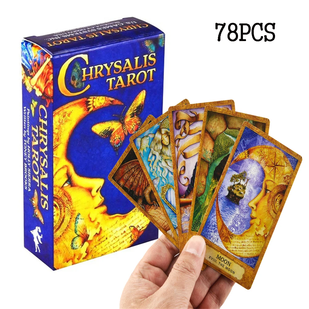 

78PCS Chrysalis Tarot Cards Game Card Set Fate Playing Family Party Portable Board Game Table Game for ourdoor play