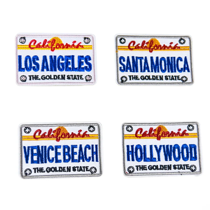 Нашивка с буквами Лос Анджелеса 4 вида аппликация для вышивки утюгом переводная