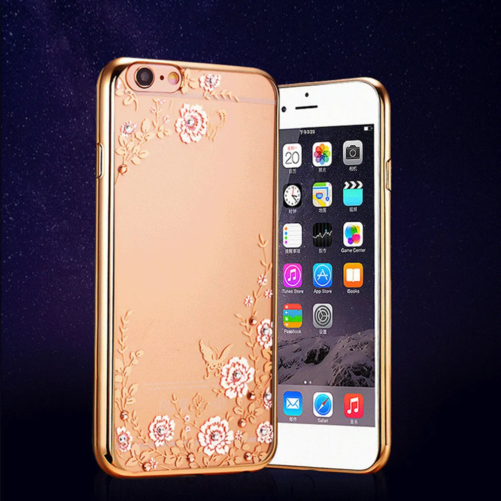 Роскошный прозрачный Блестящий Алмазный кристалл покрытие в виде цветка TPU