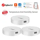 Смарт-датчик температуры и влажности TuyaSmartLife App ZigBee, работает от аккумулятора с Zigbee Hub через Alexa Google Home 2021
