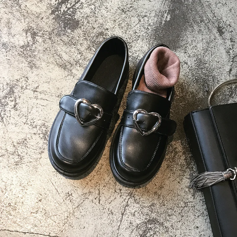 Британская академия женские туфли на плоской подошве мягкие Ретро Harajuku для