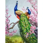 5D алмазная живопись полный набор мультяшный Павлин круглая Стразы картина вышивка распродажа Алмазная мозаика домашний декор Прямая поставка