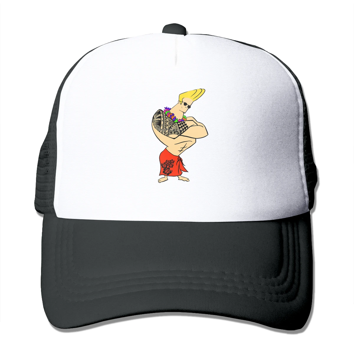 

Бейсболка с сеткой аниме Aloha Trucker, кепка с изображением Джонни Браво, юмора, для мужчин и женщин, в стиле K-POP