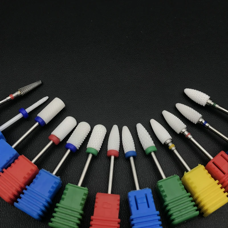 13 типов керамических фрез для ногтей электрические пилки резак маникюра