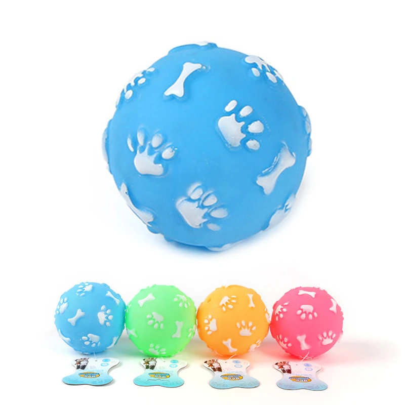 

11.5CM Pet Dog Toys Squeak Ball For Small Large Dogs Chew Toy Plastic Molar Big Dog Balls Interactive Puppy Toys Bite Resistant