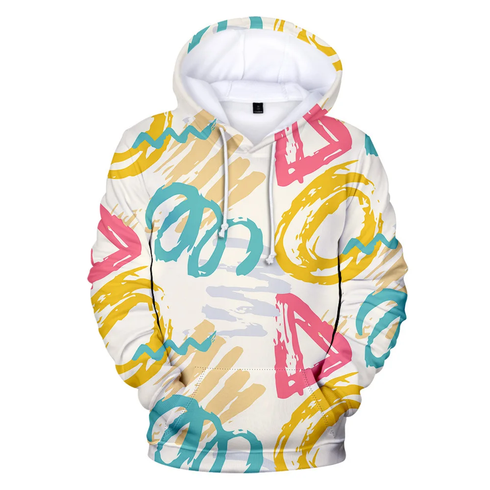 

Мужская толстовка с рисунком граффити в стиле Харадзюку, трехмерная толстовка с рисунком, большие размеры 4XL, 2020