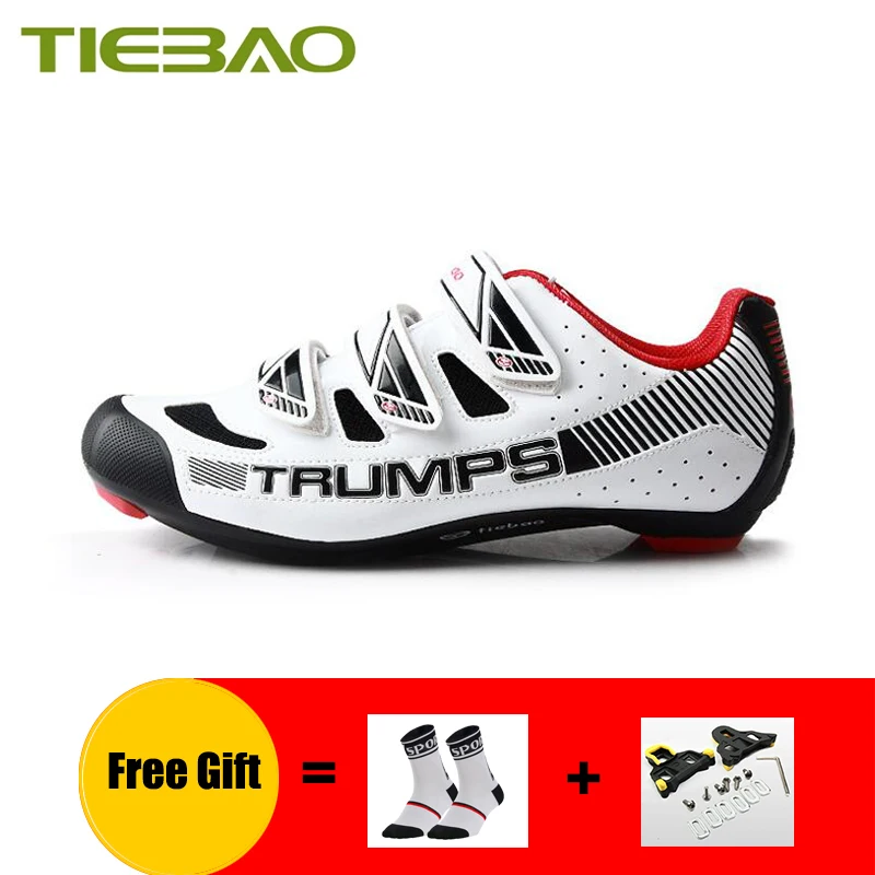 TIEBAO Cycling Shoes Road Men Sapatilha Ciclismo Women SPD-SL Breathable Self-locking Road Cleat Outdoor Riding Bicycle Sneakers