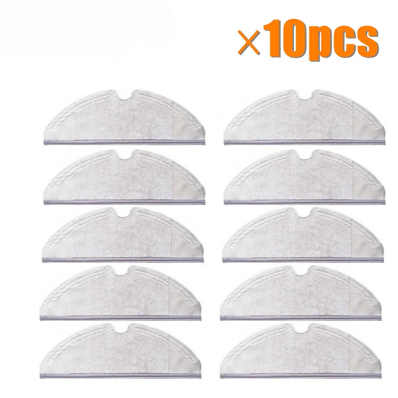 10pcs Подходит для Xiaomi Roborock Robot S50 S51 Запчасти для пылесоса комплекты швабры тряпки мокрой уборки фильтр боковая щетка рулон щетки - Цвет: 10pcs