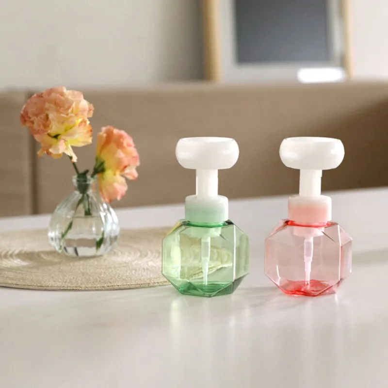 

300ml Flower Foaming Bottle Flower-shaped Bubble Hand Soap Bottle Facial Cleanser Foam Sub-bottle Separate Bottling Face Washing