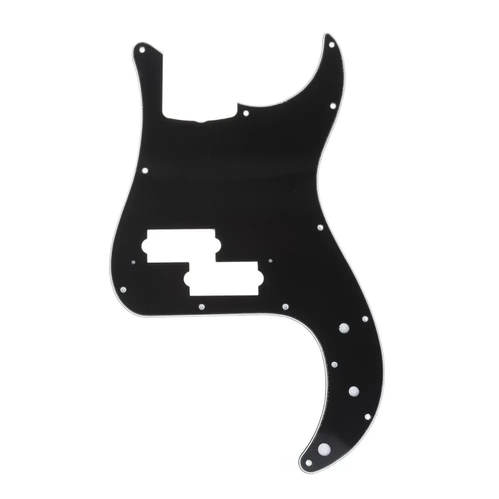 Фото Накладка для басов, 13 отверстий, для JPN Fender, Япония, 4-струнная, Прецизионная, 3-слойная, Черная №1