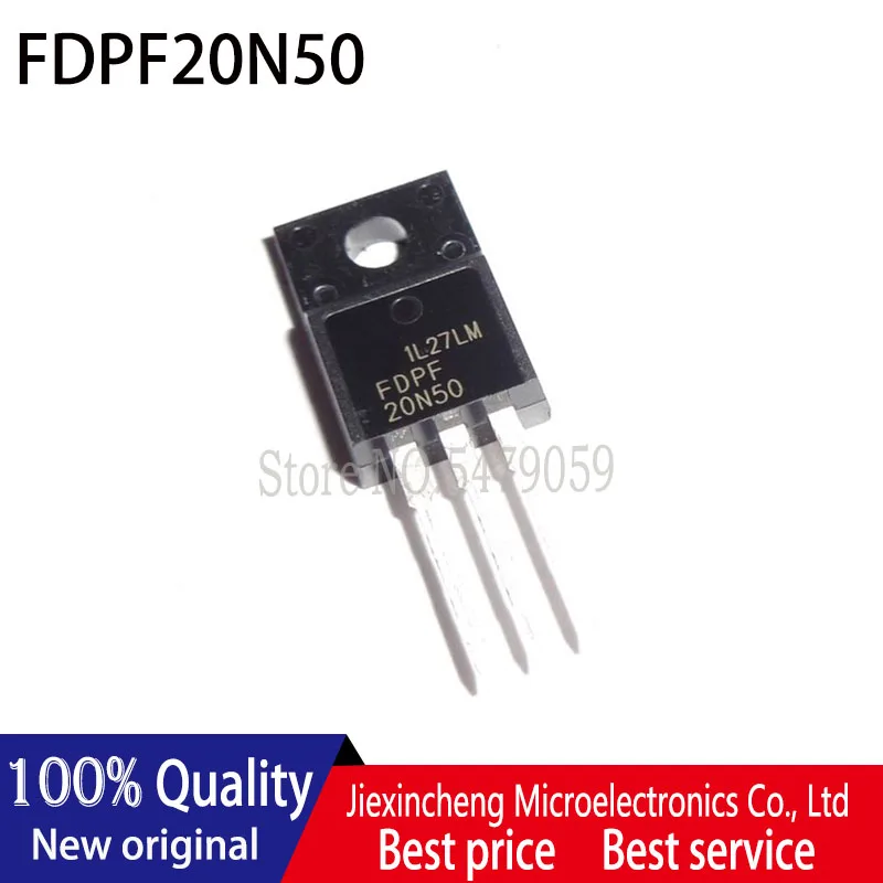 Новый оригинальный 10 шт. FDPF20N50 20N50 20A 500V TO 220F MOSFET транзистор|Запасные части| |