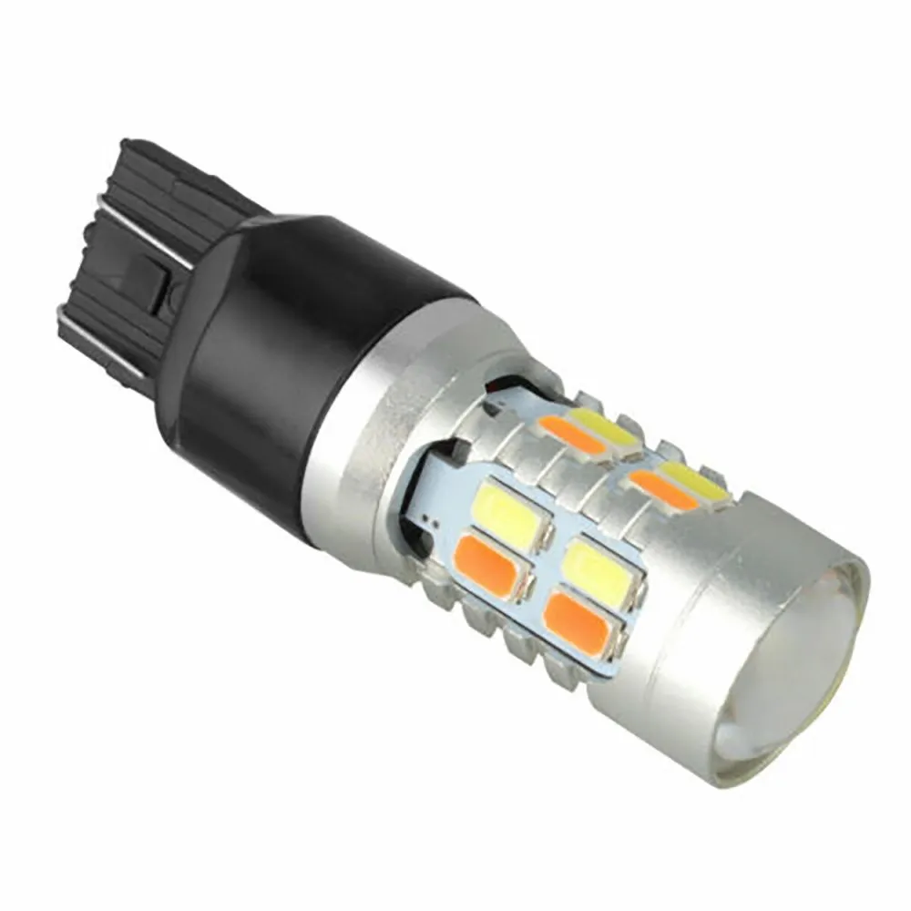 

Light LED Bulbs Parking Replacement Turn Signal White&Amber 12V To 24V