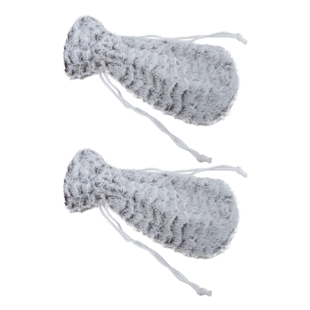 

2 шт. декоративные мешки для бутылок, рождественские тематические крышки для бутылок (серый)