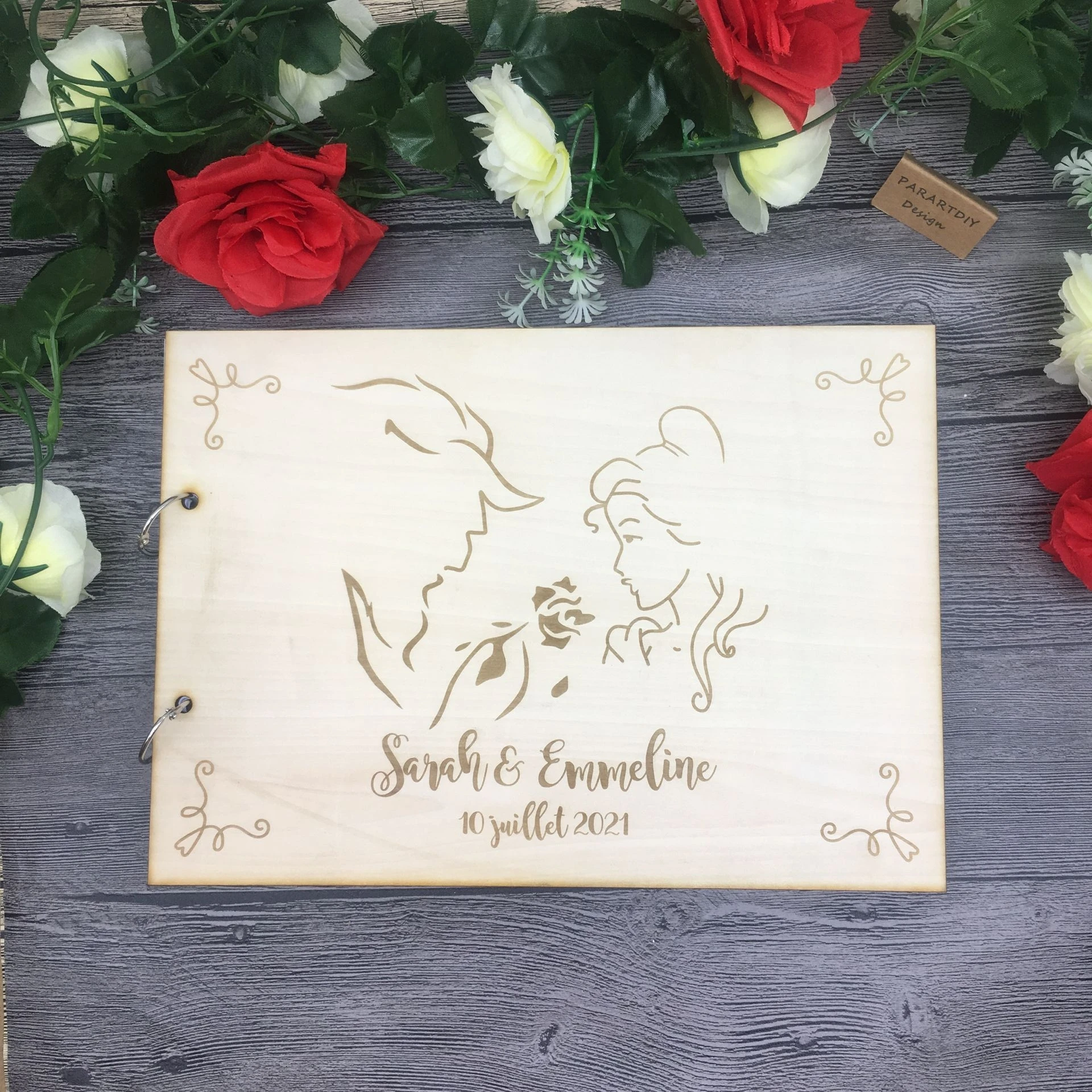 Свадебная Гостевая книга свадебный альбом деревянная свадебная оригинальная