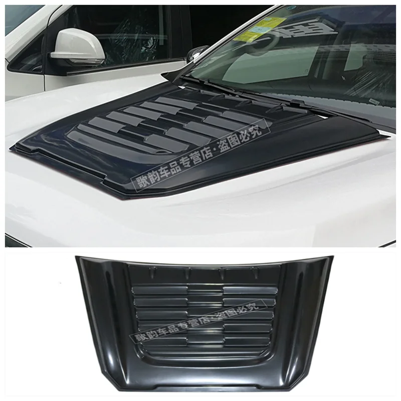 

Fits For Nissan Navara 2015-2021 High Quality ABS Black Front Bumper Engine Hood Vent Cover Machine Cover