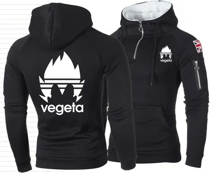 Забавные толстовки Z на молнии Мужская толстовка в стиле хип-хоп Вегета с
