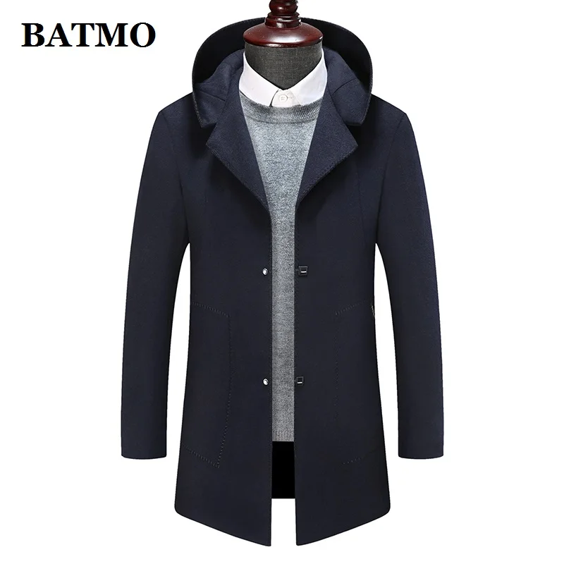 BATMO 2020 Новое поступление высокого качества шерстяные куртки с капюшоном для