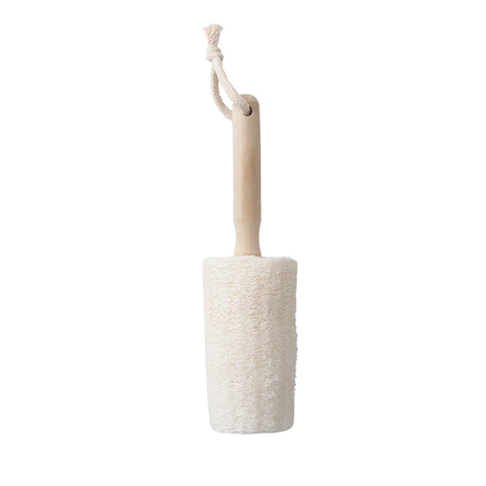 

Eco-friendly Loofah Dishwashing Brush Wooden Handle Can Be Hung Cleaning Brushes for All Types of Non-stick Cookware Pots Plates