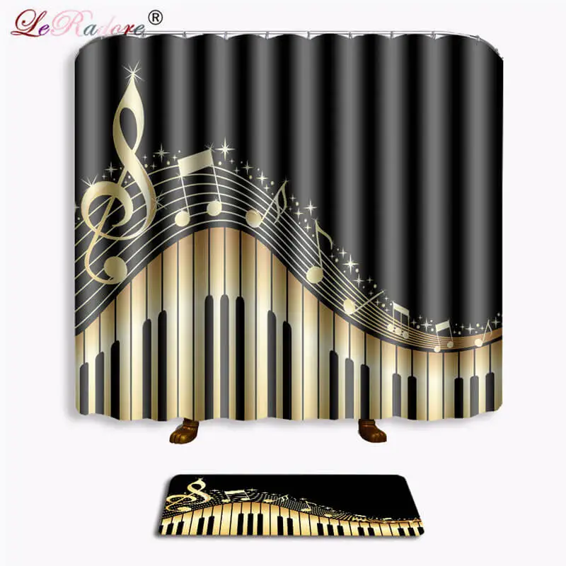 Современные занавески для ванной комнаты с принтом в клетку душа и нескользящий