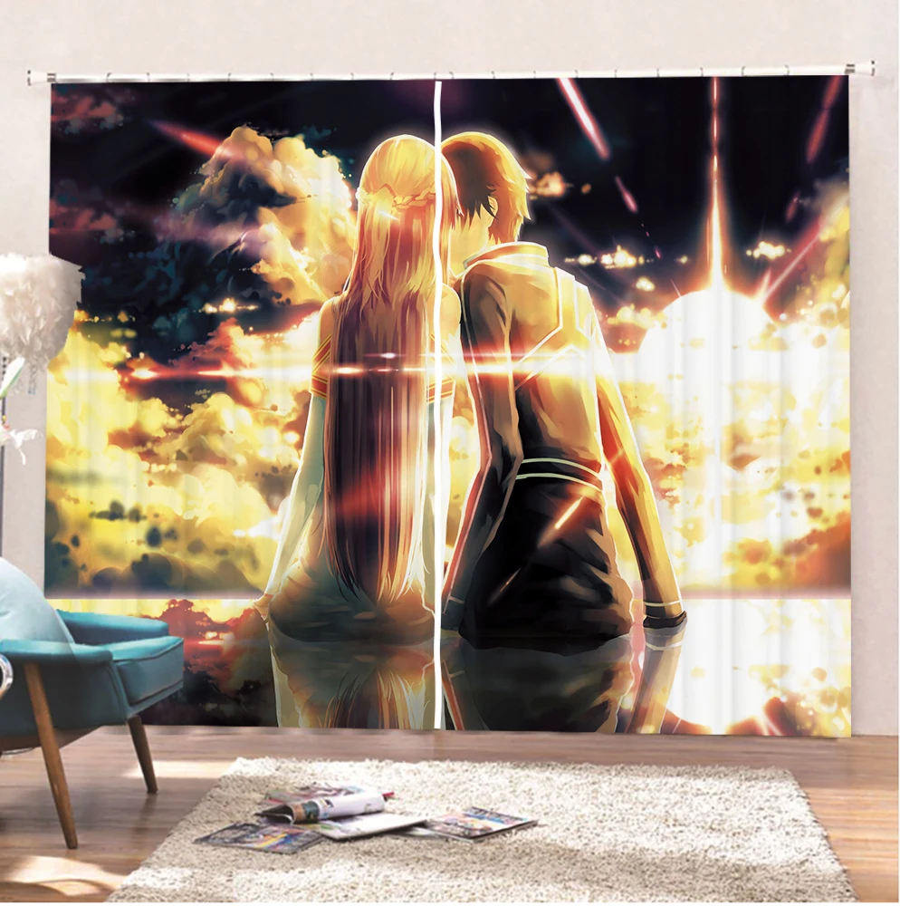 Обувь для вечеринки в Стиле косплей Sword Art Online Шторы s Ванная комната принтом