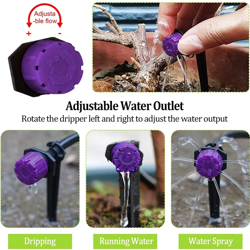 200 шт. регулируемая система капельного орошения Micro-Type разбрызгиватели для полива