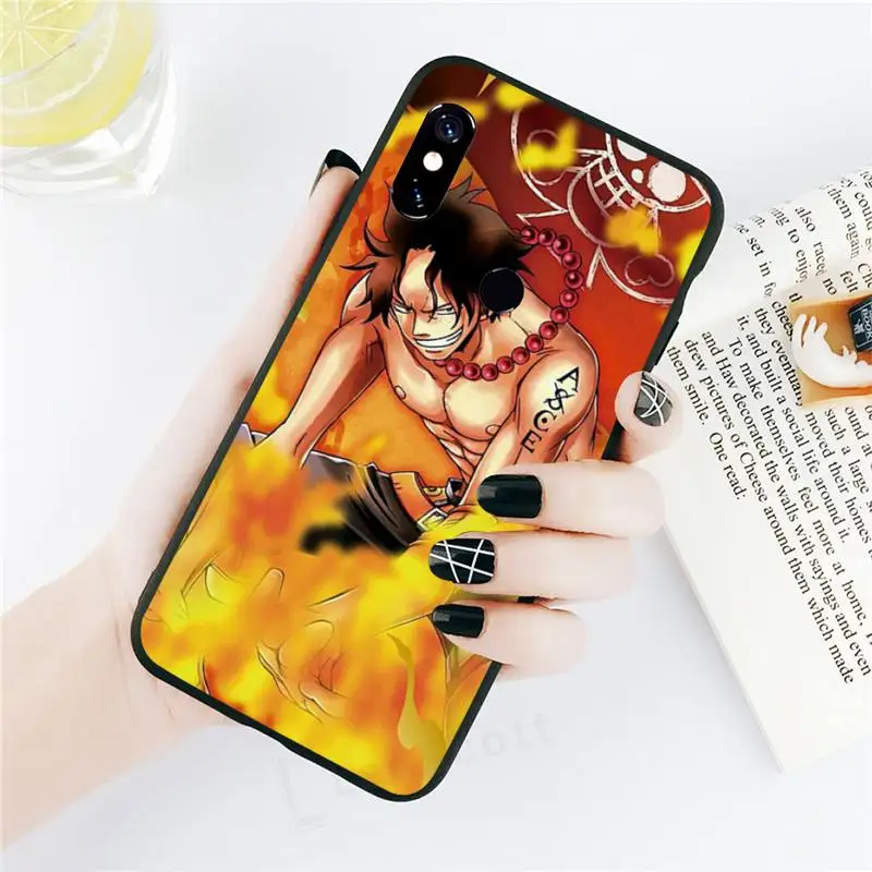 

Japan Anime One Piece Ace Phone Case For Xiaomi Redmi note 7 8 9 t k30 max3 9 s 10 pro lite