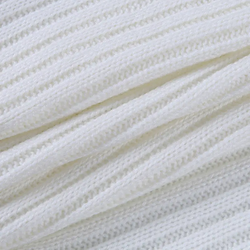 

Sukibandra Autumn Long Batwing Sleeve Women Cropped Cardigan Crop Top Fall High Street Woman Oversized White Knitted Sweater