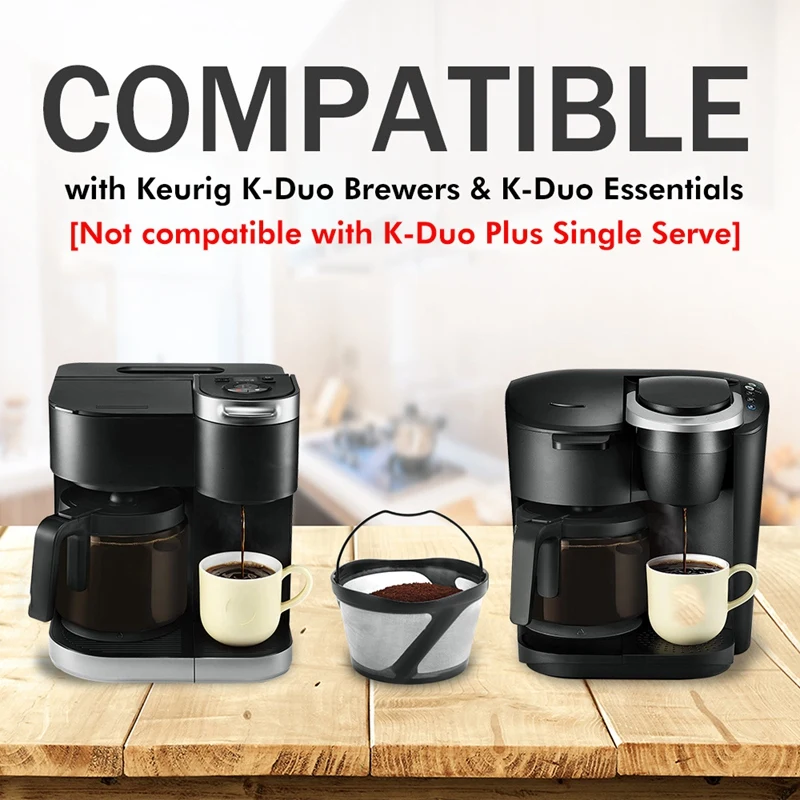 

1PC Basket-Style Reusable Coffee Filter Permanent Metal Mesh Tool Coffee Accessories