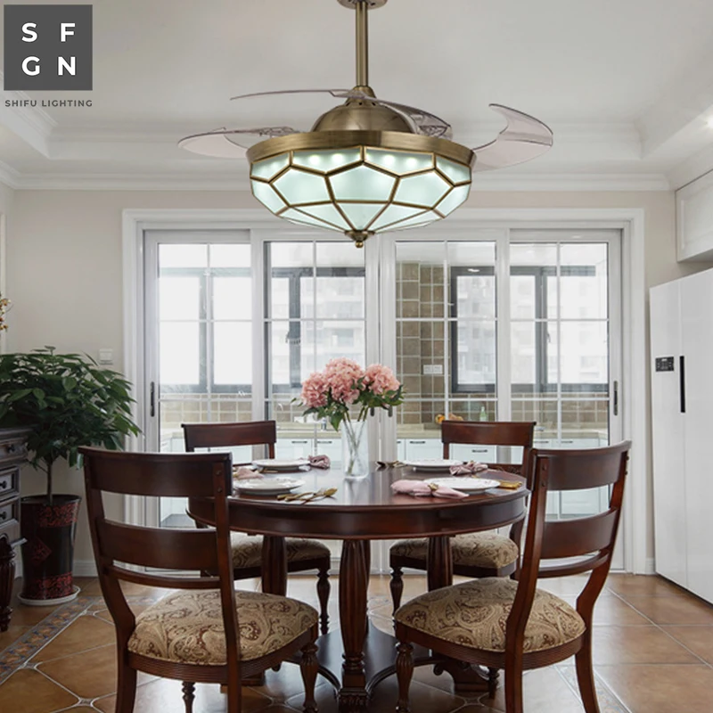 Светодиодный потолочный вентилятор для гостиной столовой спальни 110 В 220