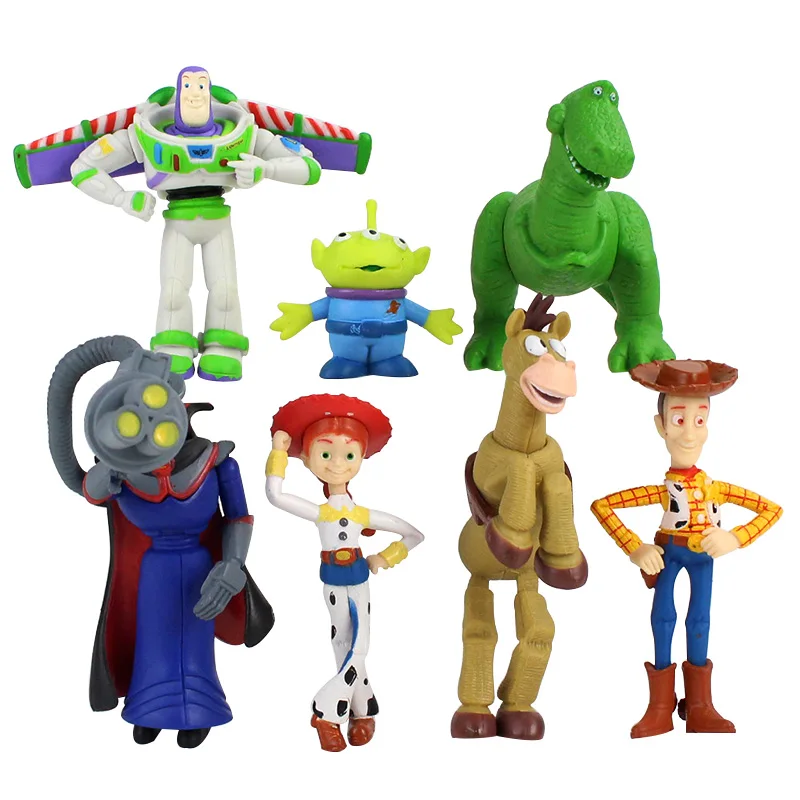 7 шт. 10 фигурки историй игрушек Вуди Базз лайтри форки Джесси Бо Пеп Банни дукки