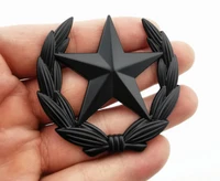 3d black metal pentagram star cpc auto trunk window emblem badge sticker decals car accessories