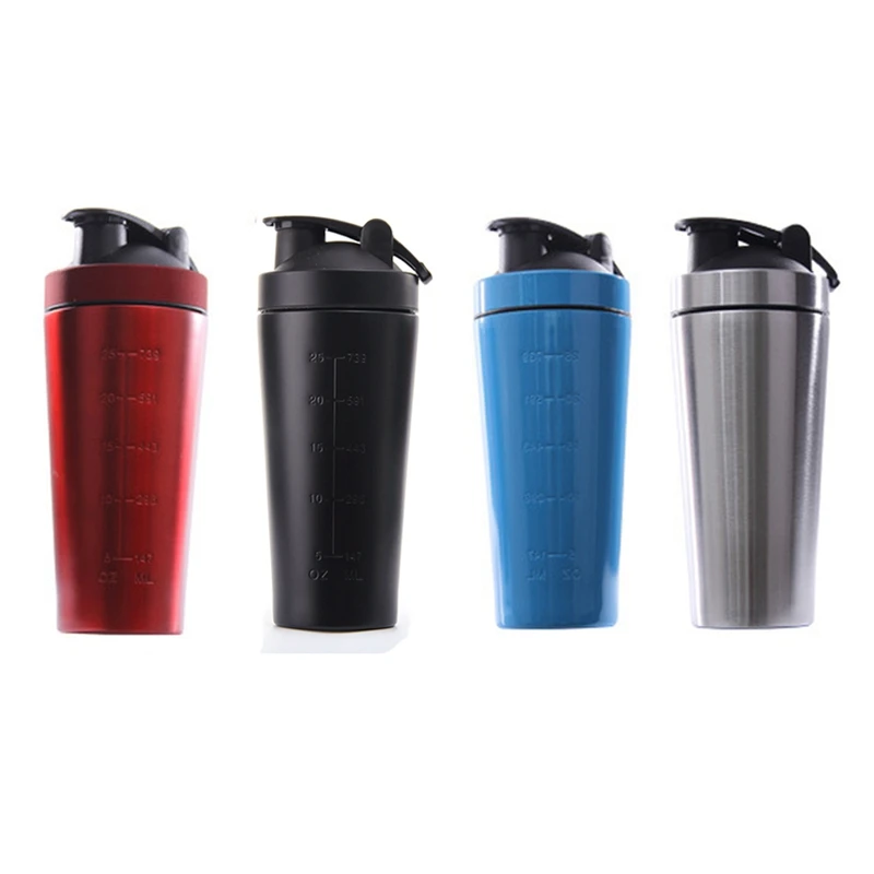 

LBER Stainless Steel Protein Vibrating Bottle Gym Shaker Sports Milkshake Blender Water Bottle Whey Protein Fitness Without BPA