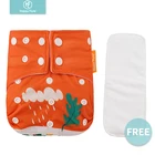 Детский тканевый подгузник HappyFlute, моющийся, многоразовый, с карманами, Eco-Friedly экологичный подгузник, для детей 3-15 кг