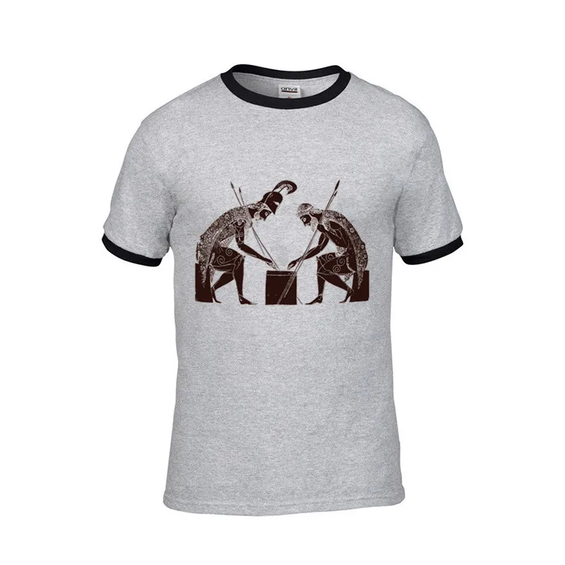 2018 уличная одежда мужская футболка с Ахиллесом Ajax играя в шахматы греческая