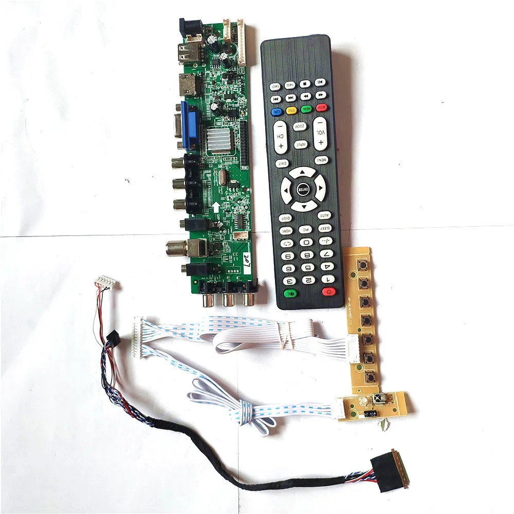 Универсальная плата контроллера для B156XW02 V.3/V.4/V.6/V.7 DVB digital 1366*768 LVDS 40PIN