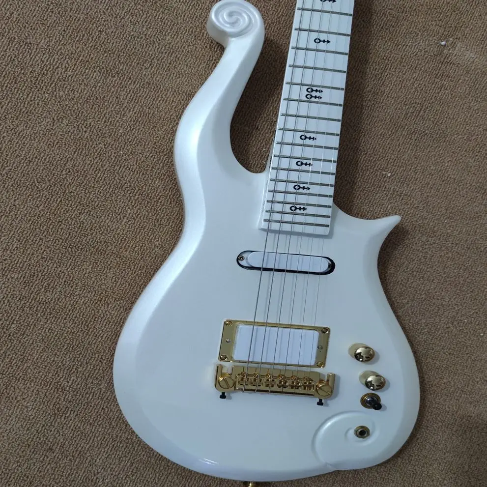 

High quality prince cloud electric guitar, white electric guitar maple fingerboard neck alder wood body, free shipping