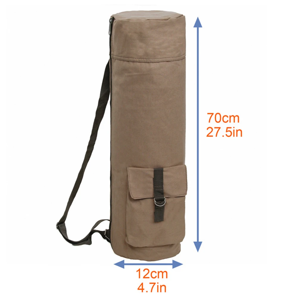 

Yoga Mat Bag Carrier Yoga Equipment Shoulder Bag Storage Container With Zipper Pockets Adjustable Strap Khaki Yoga Mat Bag