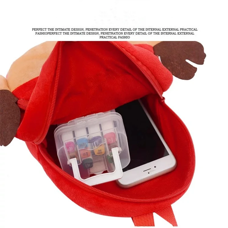 

A Fashionable Children's Schoolbag Boy Girl Cartoon Printing Plush Backpack Kindergarten Student Mini Anime kid's Backpack Gift