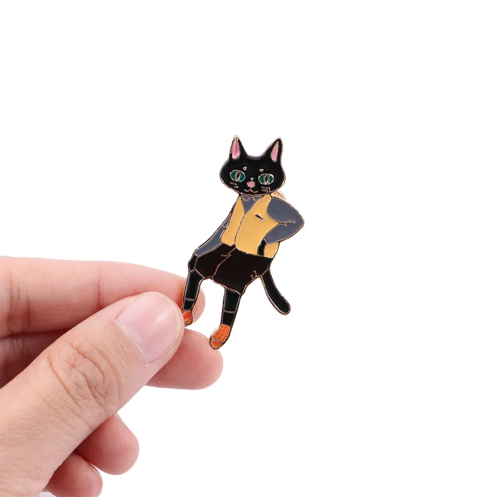 1 шт. мультфильм животных эмалевая брошь пара бейджи пин шляпка рюкзака заколка