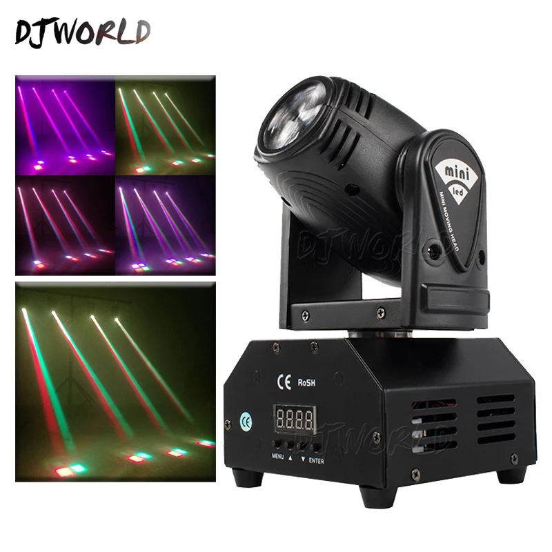 Светодиодный луч 10 Вт RGBW прожектор с движущейся головкой контроллер DMX для DJ