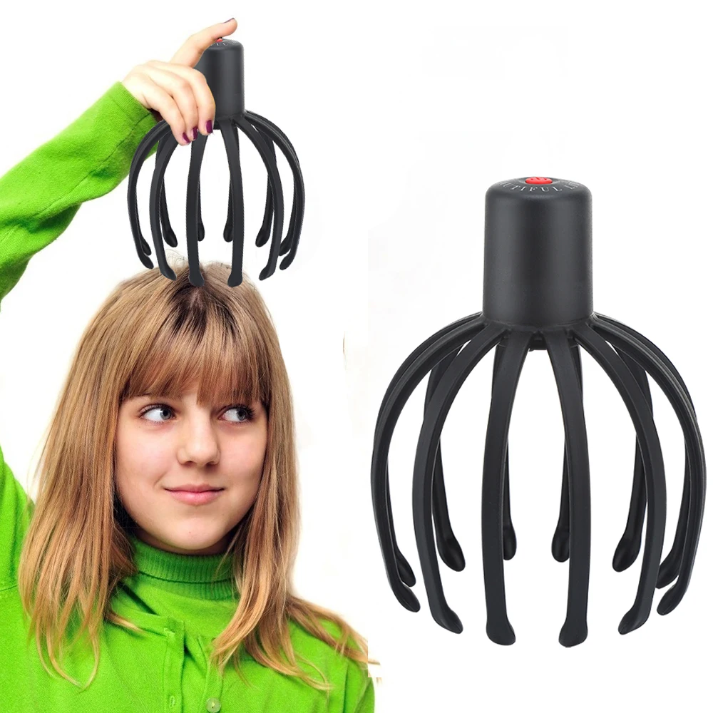 

Electric Head Massager Octopus Claw Scalp Massager Stress Relief Therapeutic Stress Relief and Hair Stimulation Hands-Free