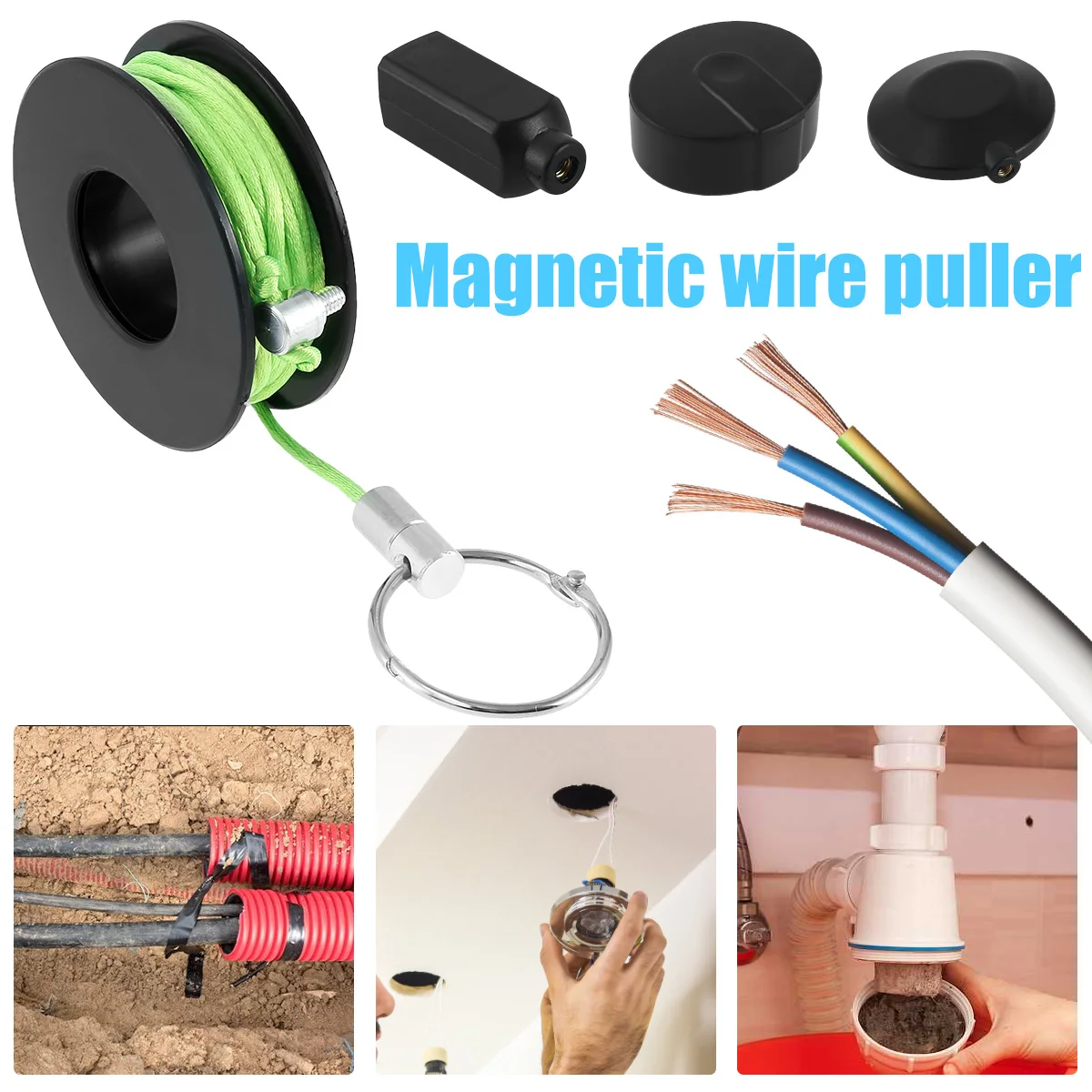 

Набор для снятия проводов, магнитный Съемник проводов, инструмент для снятия проводов, система вытяжки проводов, электрическая рыболовная ...