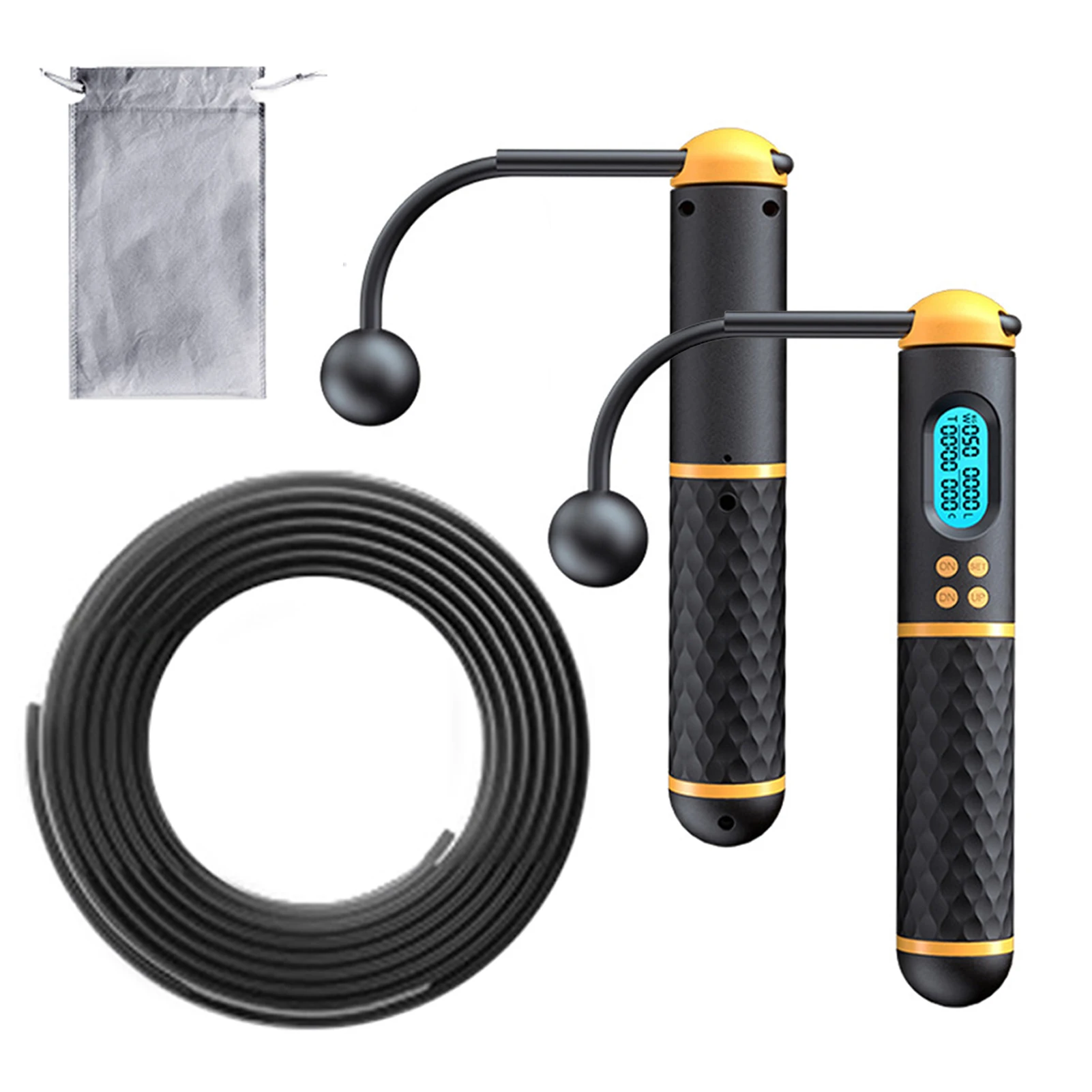 

2In1 Adjustable Counting Skipping Rope Fitness Exercise Skipping Rope Suitable For Indoor And Outdoor Time-keeping Skipping Rope