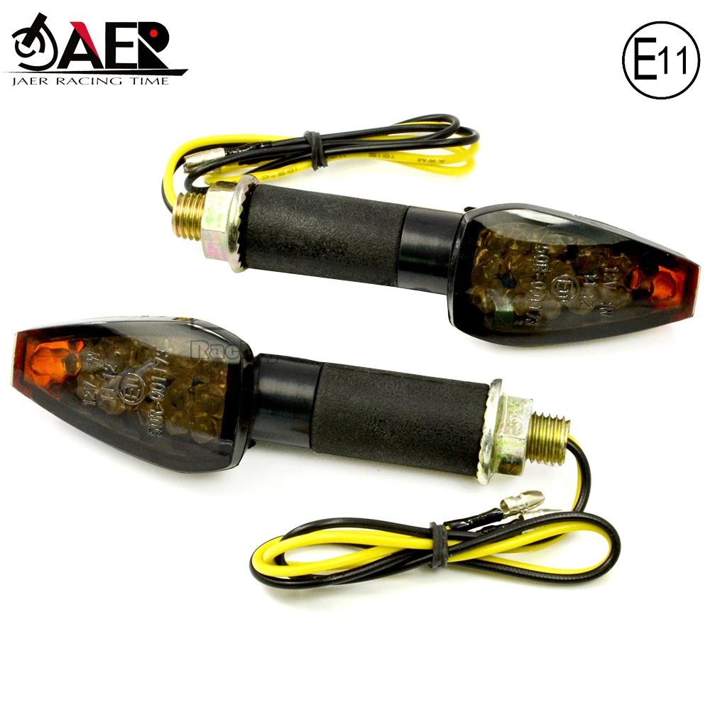 

JAER Long Universal Motorcycle Amber LED Turn Signal Lights 12V 1W Indicators Flashers Blinker for Yamaha Suzuki Honda Bobber