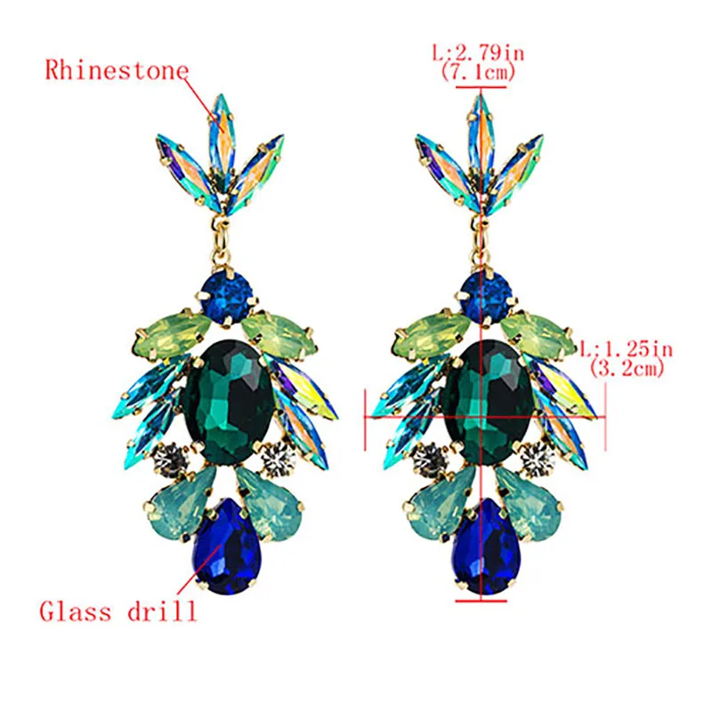 Новинка 2020 Лидер продаж модные висячие серьги ZHINI с кристаллами для женщин