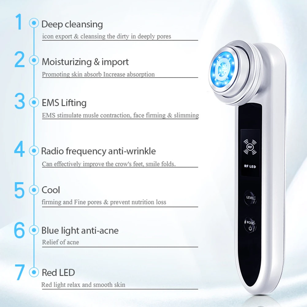 

Ultrasonic Facial Skin Scrubber Beauty Rechargeable Skin Rejuvenation Face Deep Face Cleaning Chargeable Skin Instrument