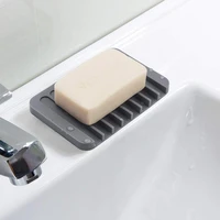 soft premium silicone bathroom sponge holder tray non slip flexible silicon plates drain soap dish