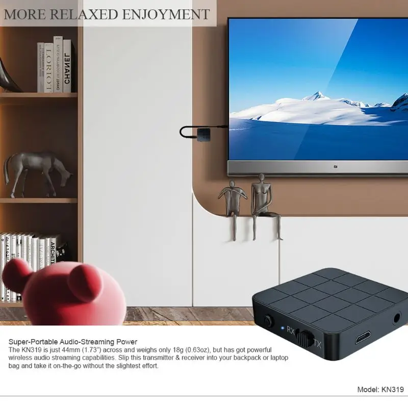 Перезаряжаемый Bluetooth 5 0 приемник передатчик музыкальный адаптер для ТВ